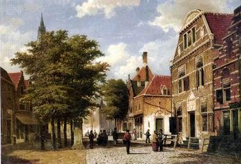 unknow artist European city landscape, street landsacpe, construction, frontstore, building and architecture.033 France oil painting art